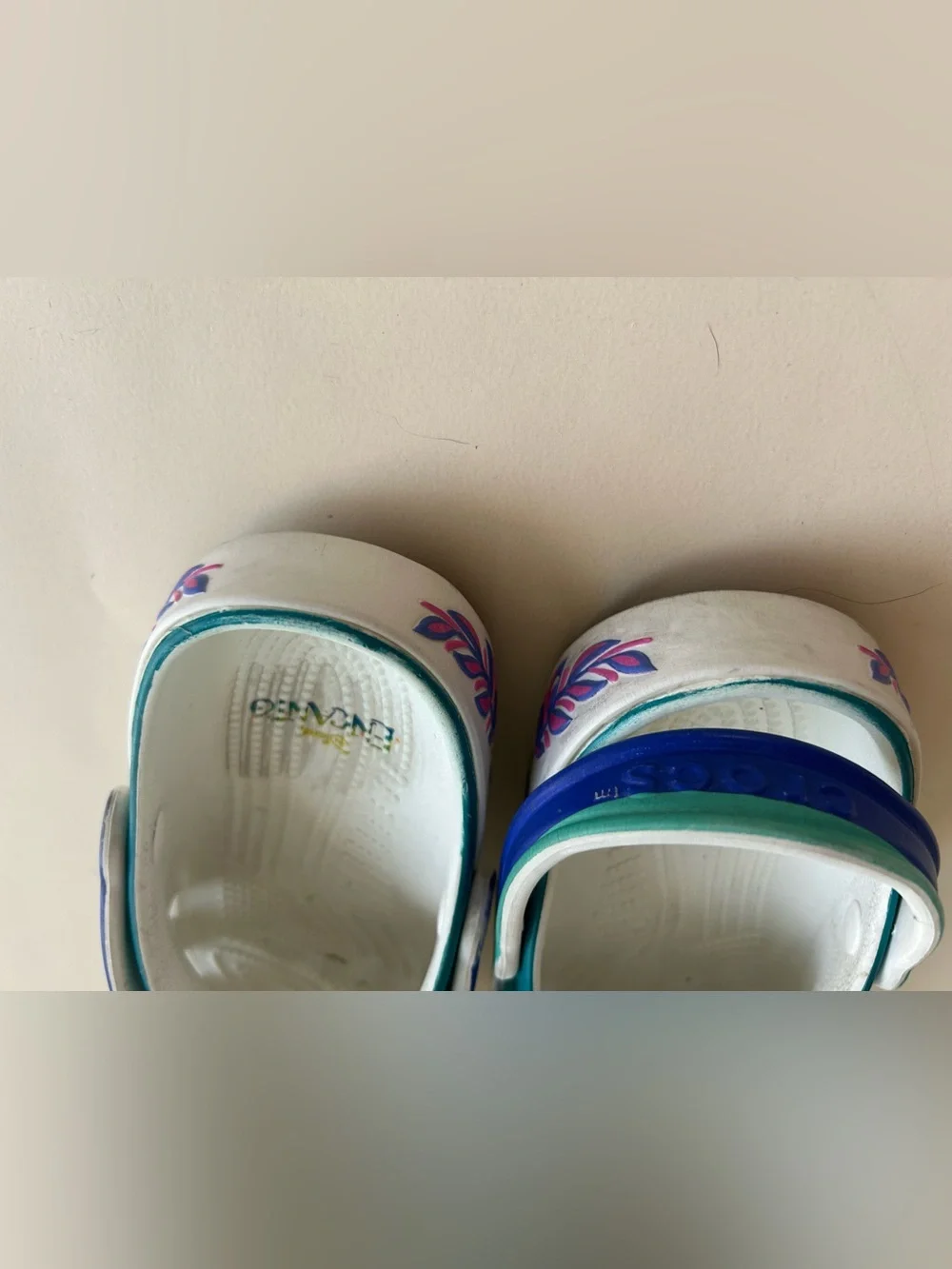 Disney / crocs Teal Kids Clog Sandals with Fun Decorative Charms Encanto